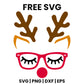 Reindeer Face Red Glasses SVG Free – Red Glasses Design-8SVG