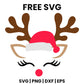 Reindeer Face Santa Hat SVG Free – Santa Hat Design-8SVG