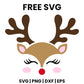 Reindeer Face SVG Free – Lashes Design-8SVG