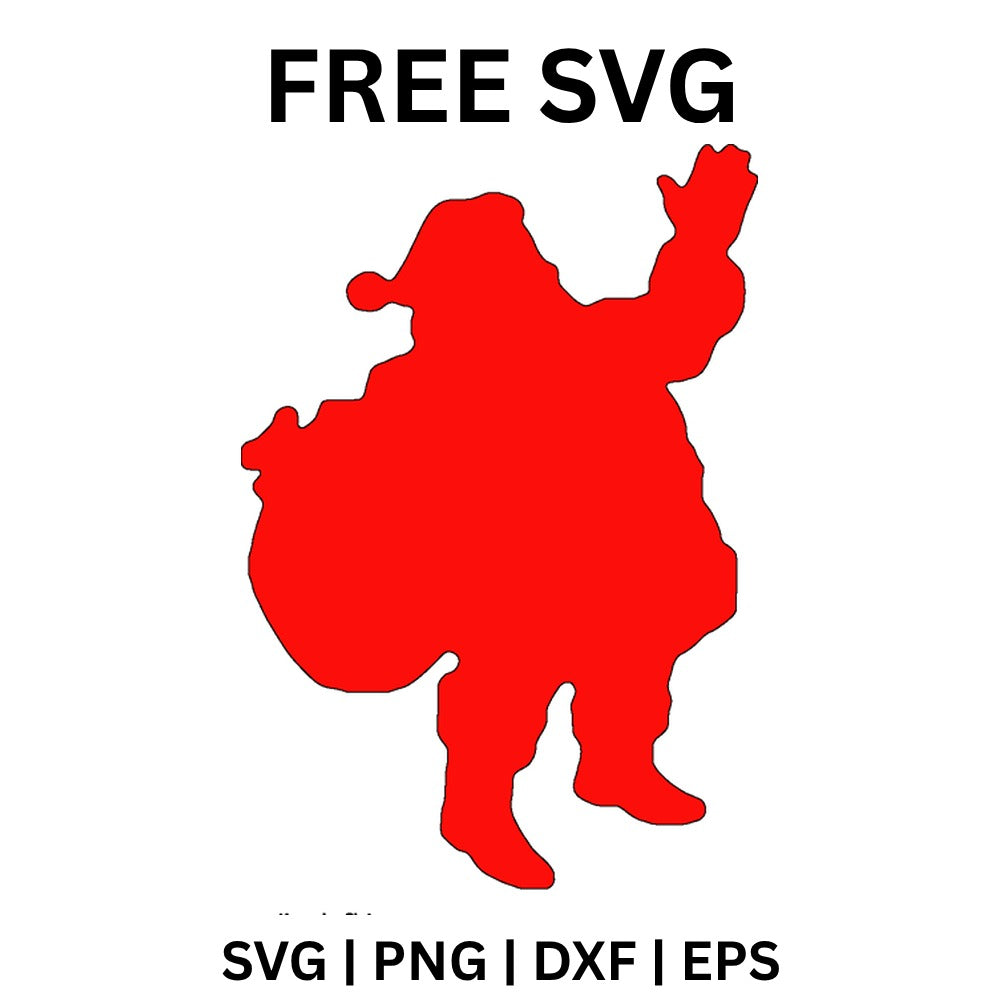 Santa Claus Silhouette SVG Free – Father Christmas Cut File-8SVG