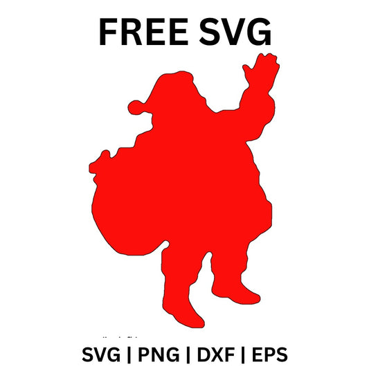 Santa Claus Silhouette SVG Free – Father Christmas Cut File-8SVG