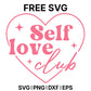 Self Love Club Two SVG Free – Block Letter Badge Design-8SVG