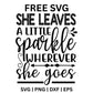She Leaves A Little Sparkle SVG Free – Wherever She Goes Quote-8SVG
