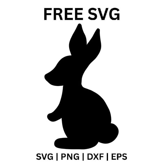 Side View Bunny SVG Free – Easter Rabbit Profile Silhouette for Cricut-8SVG