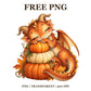 Sleeping Baby Dragon Pumpkins Free PNG – Sleeping Dragon Autumn Clipart
