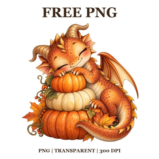 Sleeping Baby Dragon Pumpkins Free PNG – Sleeping Dragon Autumn Clipart-8SVG