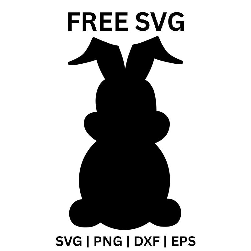 Sleepy Bunny SVG Free – Resting Easter Rabbit Silhouette Cut File-8SVG
