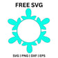 Snowflake Monogram SVG Free – Winter Snowflake Initial Frame-8SVG