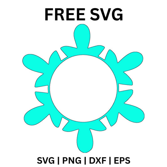 Snowflake Monogram SVG Free – Winter Snowflake Initial Frame-8SVG
