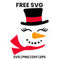 Snowman Face SVG Free – Top Hat Design-8SVG