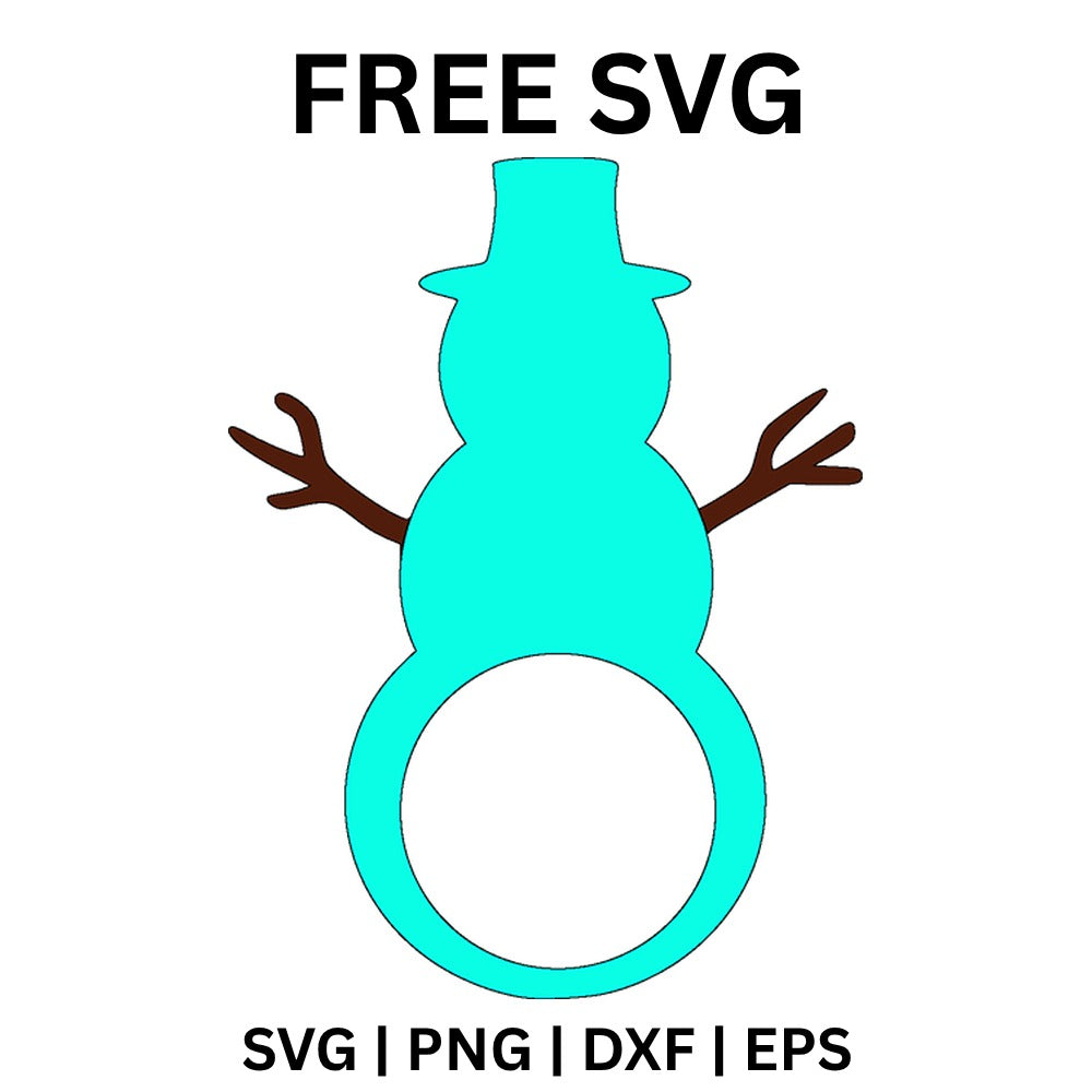 Snowman Monogram SVG Free – Winter Snowman Initial Frame-8SVG