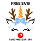 Unicorn Face Blue Bow SVG Free – Blue Bow Design-8SVG