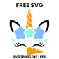 Unicorn Face Snowflake SVG Free – Snowflake Design-8SVG