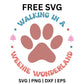 Walking In A Weenie Wonderland SVG Free – Dog Paw Circle Badge-8SVG