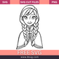 Disney Princess Anna Outline Svg Free Cut File For Cricut- 8SVG