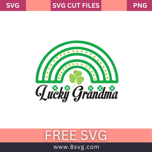 Lucky Grandma St. Patricks Day SVG Free And Png Download- 8SVG
