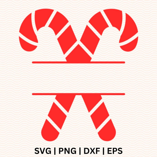 Candy Cane Monogram SVG - Free file for Cricut & Silhouette