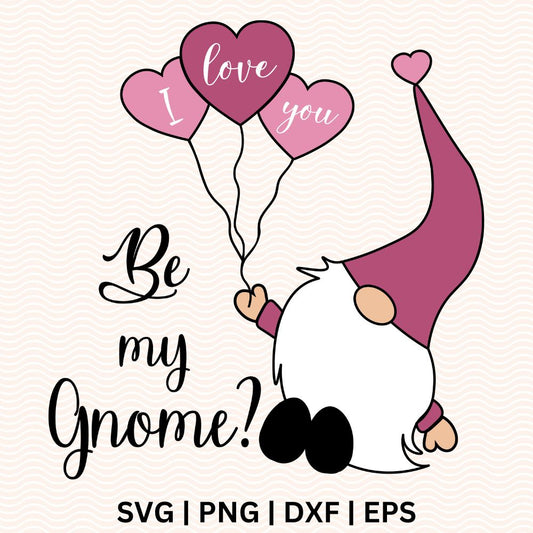 Gnome Valentine SVG Free cut file for Cricut & Silhouette