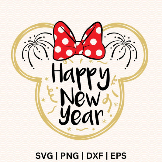 Minnie Disney New Year SVG Free File for Cricut-8SVG