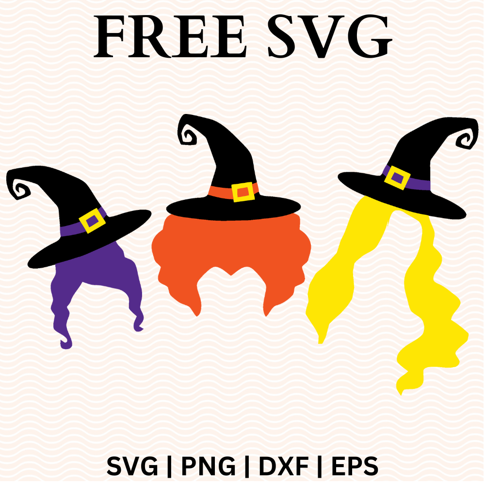 Sanderson Sisters Hocus Pocus SVG Free & PNG Craft Cut File-8SVG