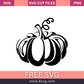 Pumpkin Drawing Halloween SVG Free Cut File- 8SVG