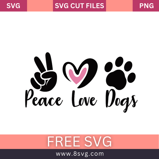 peace love dogs SVG Free And Png Download-8SVG