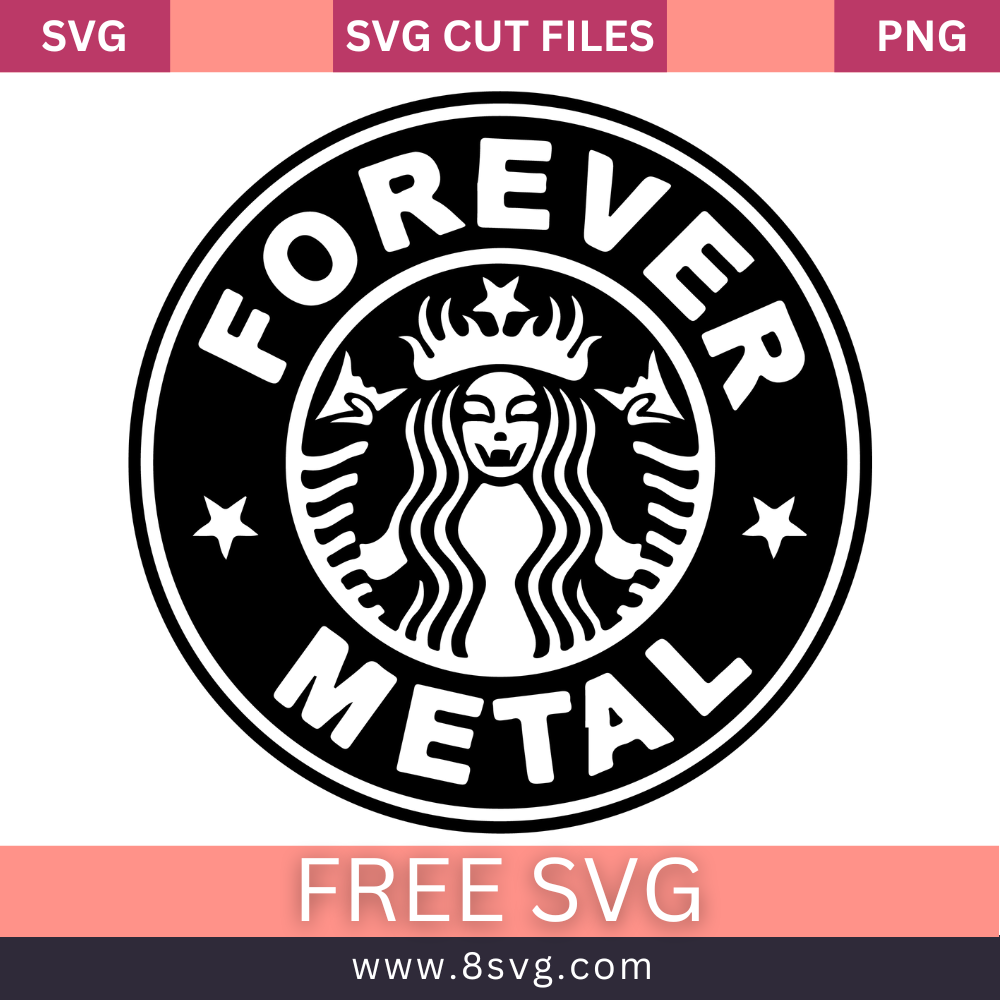 Metal Art Designs Coffee Forever Metal SVG Free And Png Download- 8SVG