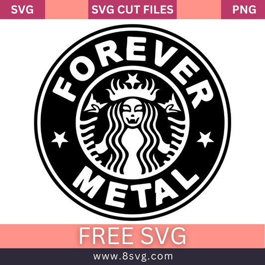 Metal Art Designs Coffee Forever Metal SVG Free And Png Download- 8SVG