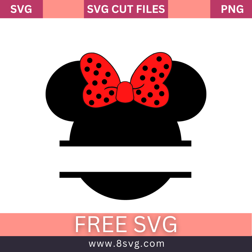 Minnie Mouse Disney Monogram Land Svg Free Cut File- 8SVG