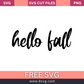Hello Fall SVG Free Cut File for Cricut- 8SVG