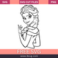Disney Princess Elsa Outline Svg Free Cut File - Frozen- 8SVG