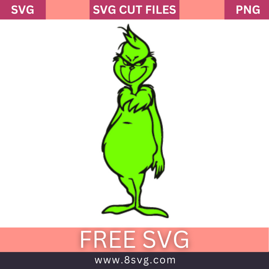 Grinch Naked SVG Free Cut File For Cricut- 8SVG