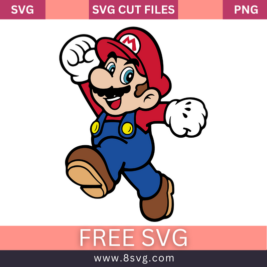 Mario SVG Free Cut File for Cricut- 8SVG