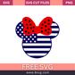 Minnie Mouse USA Flag SVG Free Cut File for Cricut- 8SVG