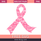 KLD Cancer Ribbon Knockout SVG Free Cut File for Cricut- 8SVG