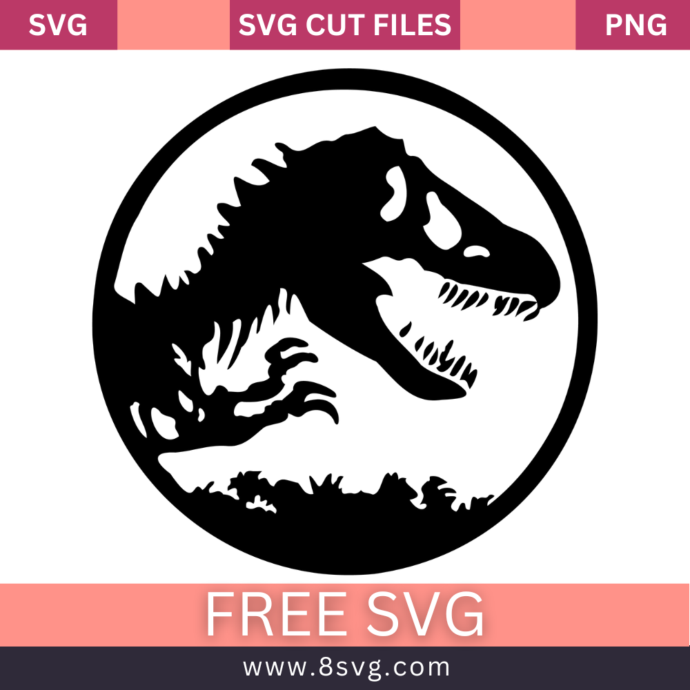 Jurassic Park Svg Free Cut File for Cricut- 8SVG