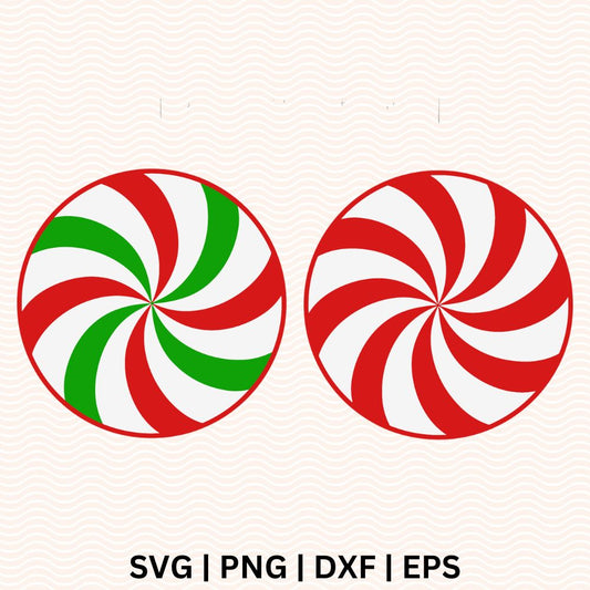 Candy Cane Circle SVG - Free file for Cricut & Silhouette