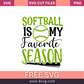 Softball Is My Favorite Season SVG Free And Png Download-8SVG
