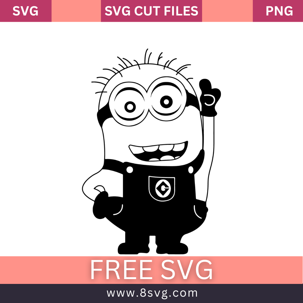 Minion SVG Free Cut Fle for Cricut- 8SVG