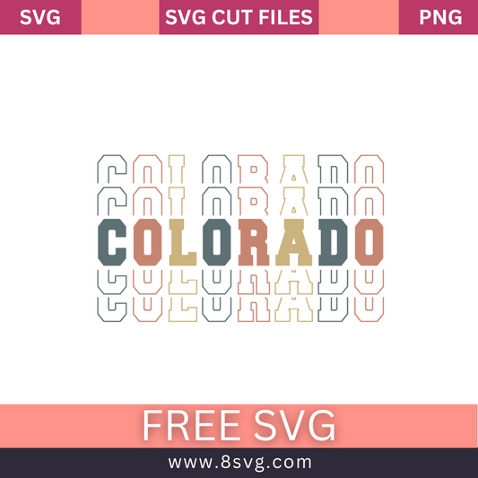 Colorado stack retro vintage SVG Free PNG Download-8SVG