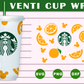 Orange coffe Wrap Starbucks SVG Free And Png Download- 8SVG