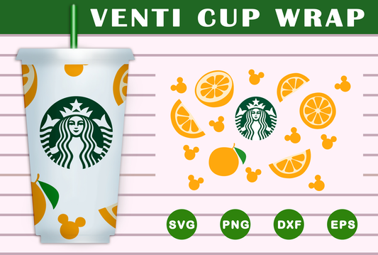 Orange coffe Wrap Starbucks SVG Free And Png Download- 8SVG