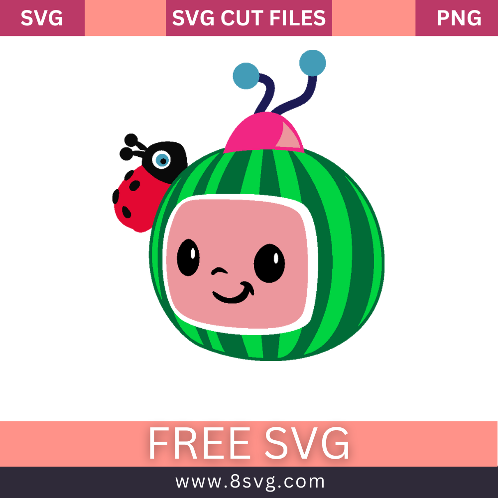 Cocomelon SVG Free Cut File For Cricut Download- 8SVG