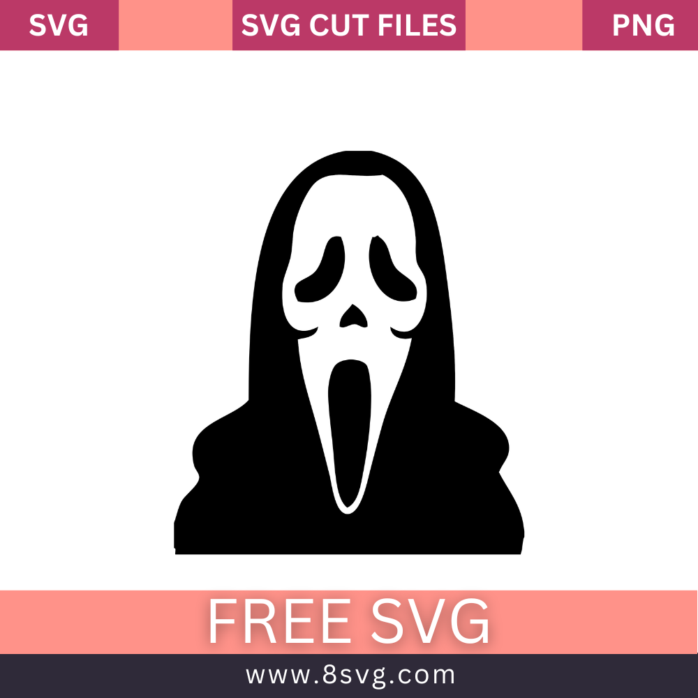 Scream SVG Free Cut File for Cricut Download- 8SVG