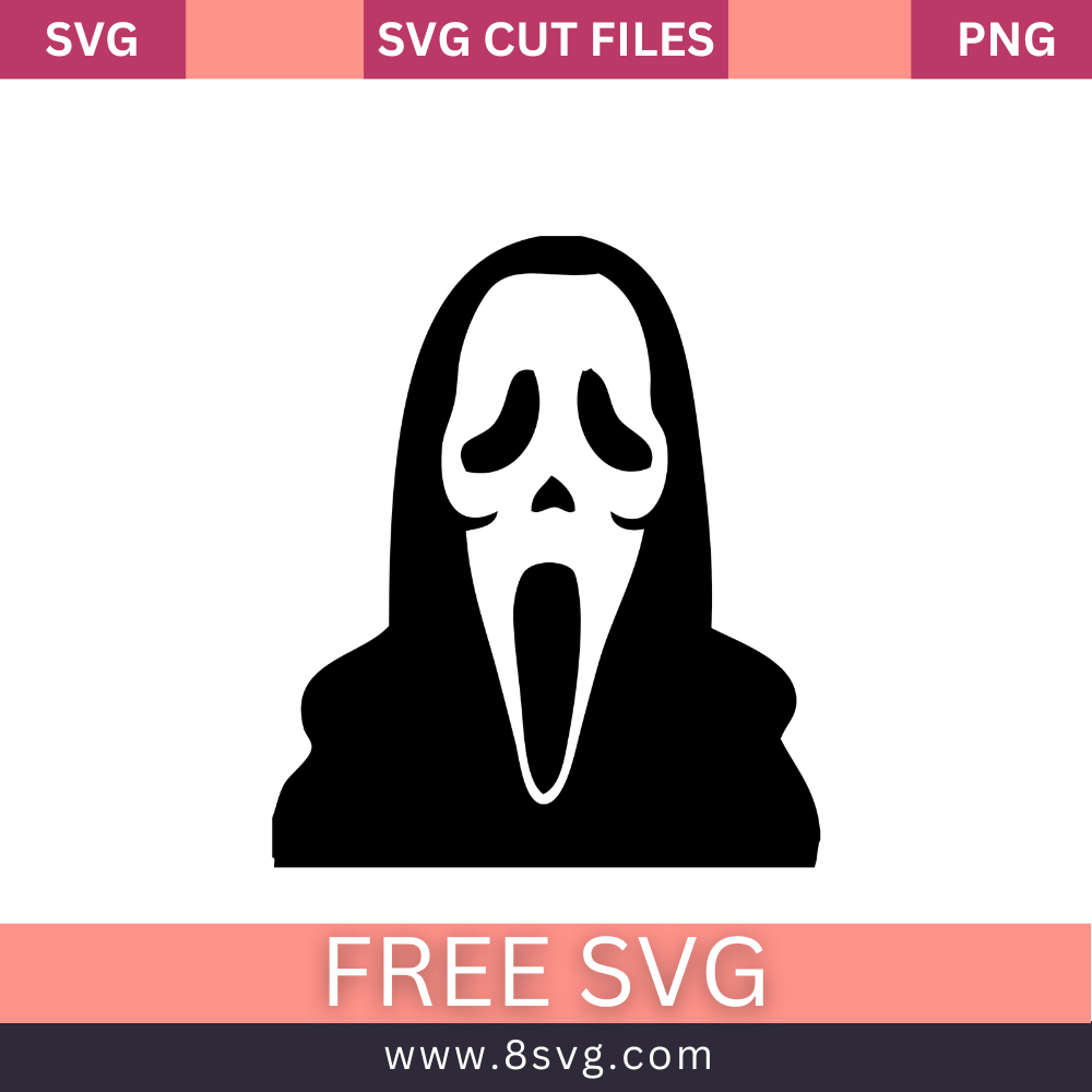 Scream SVG Free Cut File for Cricut Download – 8SVG