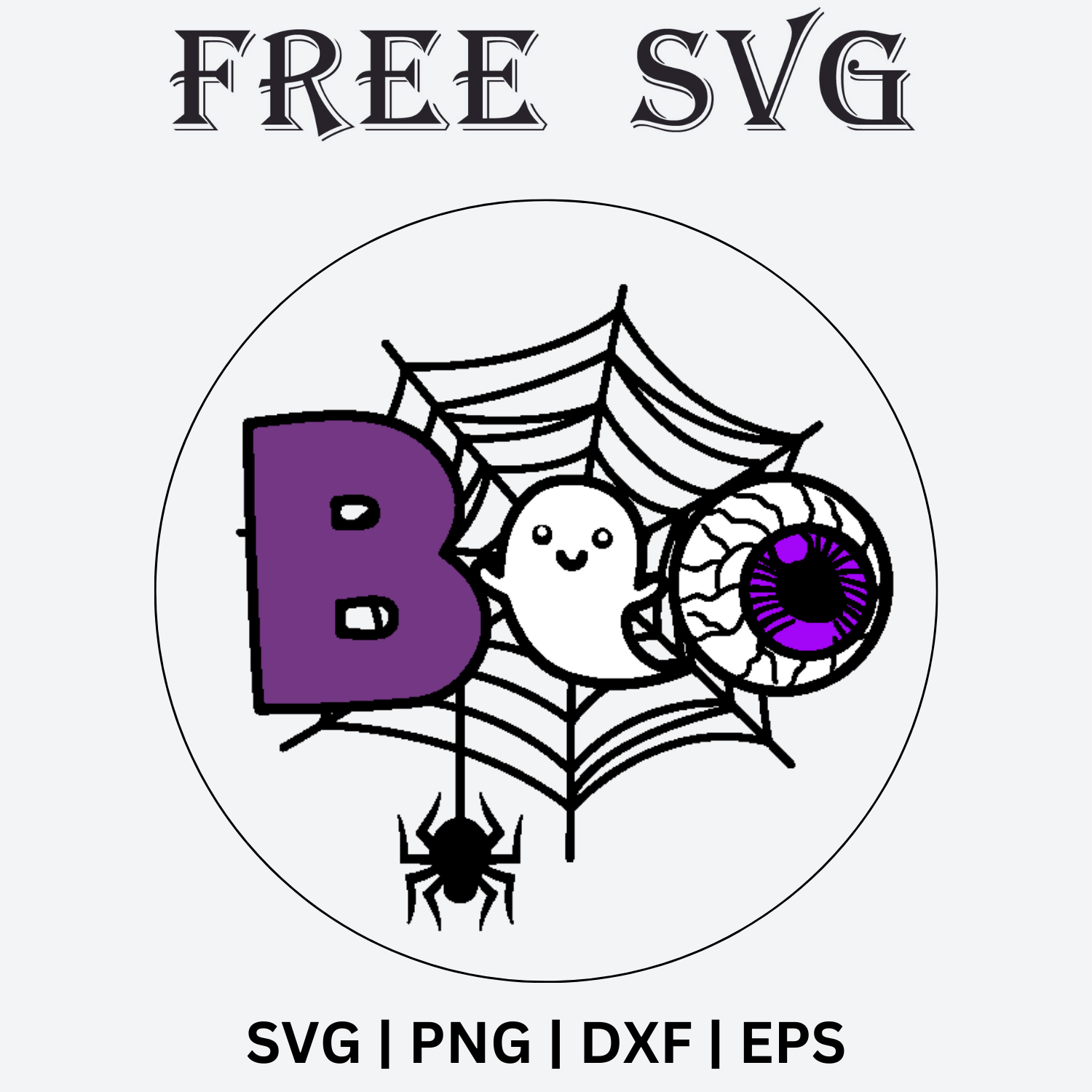 Boo Halloween keychain SVG free and PNG-8SVG