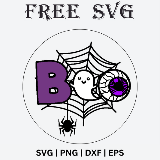 Boo Halloween keychain SVG free and PNG-8SVG