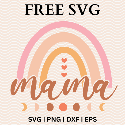 Mama Rainbow SVG Free File and PNG For Cricut & Silhouette-8SVG