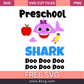 Preschool Baby Shark Girl Svg Free Cut File For Cricut- 8SVG