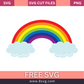 Rainbow With Clouds Svg Free Cut File For Cricut- 8SVG